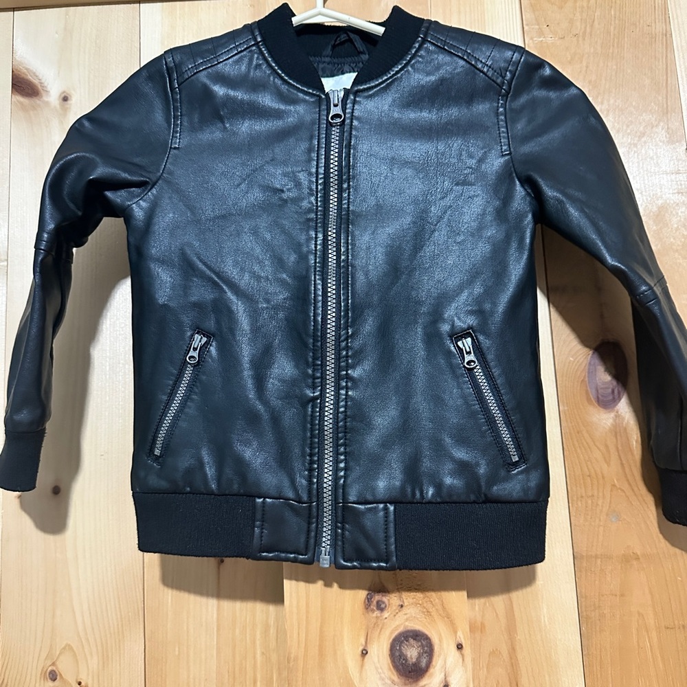 Joe Fresh Toddler Boys/Girls Faux Leather Bomber Jacket - Size 5